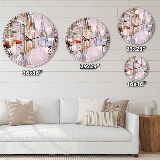 Designart 'Love In Paris Iii French Country Wall Clock